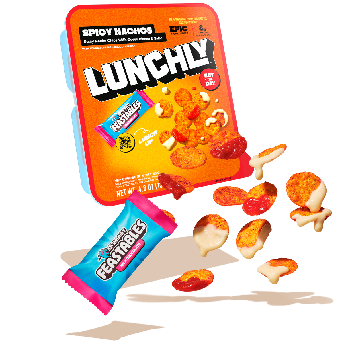 Spicy Nachos Entrée - Spicy Nacho Chips with Queso Blanco & Salsa