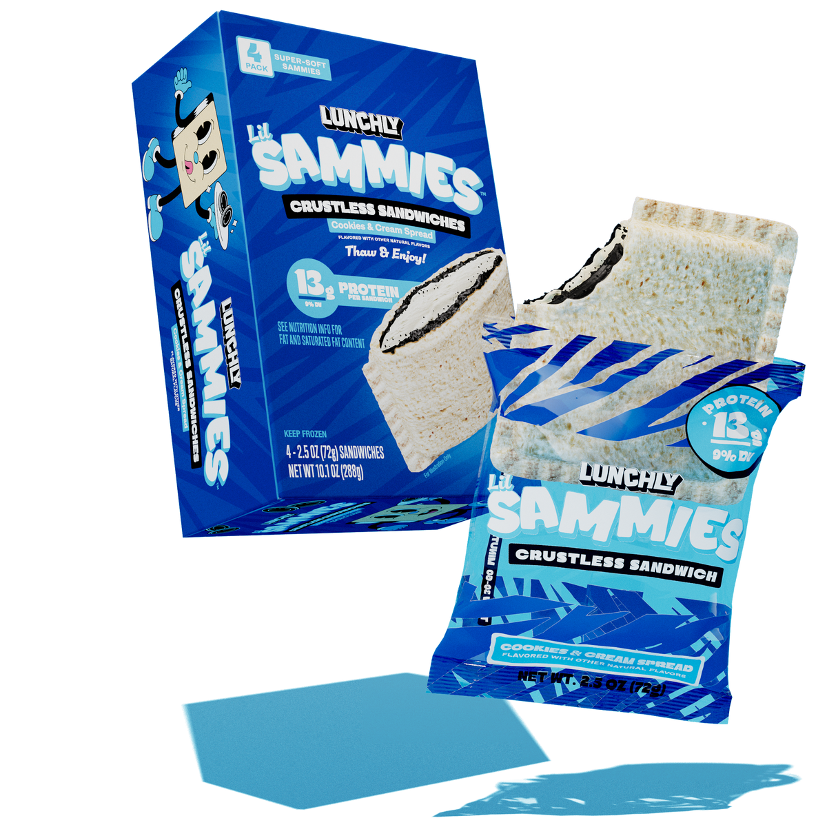 Cookies & Cream Lil Sammies - Crustless Sandwiches with Cookies & Cream Spread